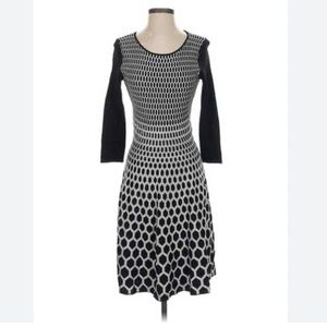 Catherine Malandrino Geometric Black and White Dress Sz XS